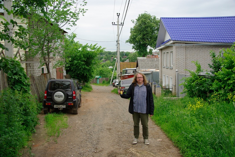 Sarapul. Slobodinskaja tänav. Keskel Madis Arukask