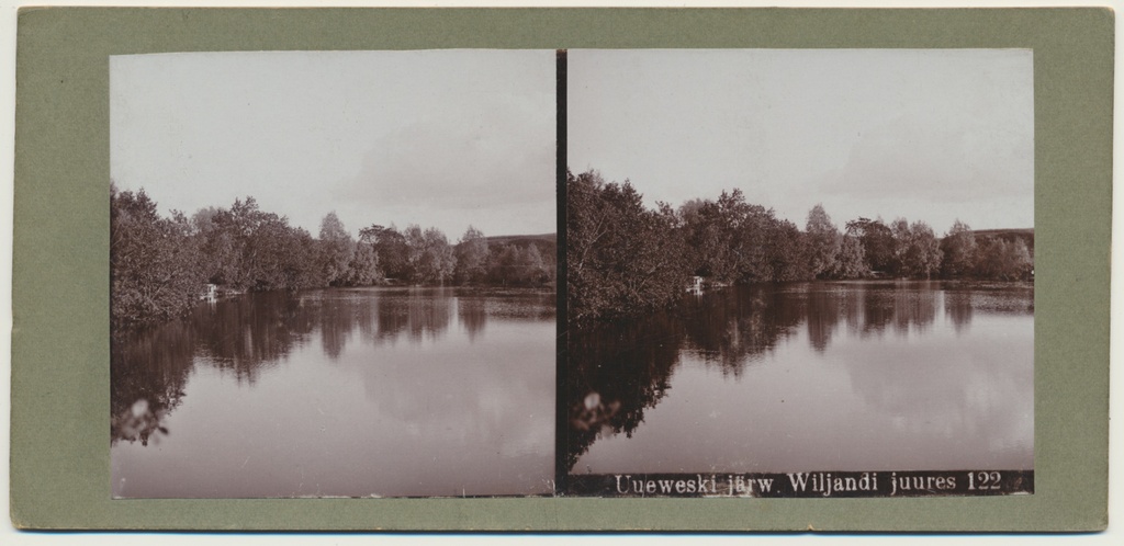 stereofoto, Viljandi, Uueveski järv, u 1905