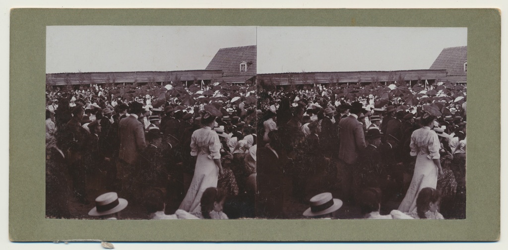 stereofoto, Viljandi, laulupidu, I Muusikapäev, publik, 1907