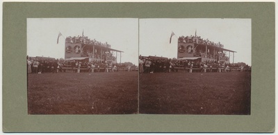 stereofoto, Viljandi, Uus tn, hipodroom, publik, 1910  duplicate photo
