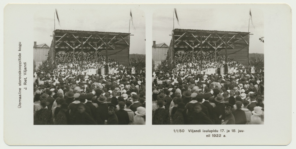 stereofoto, Viljandi laulupidu 17. ja 18. juunil 1922