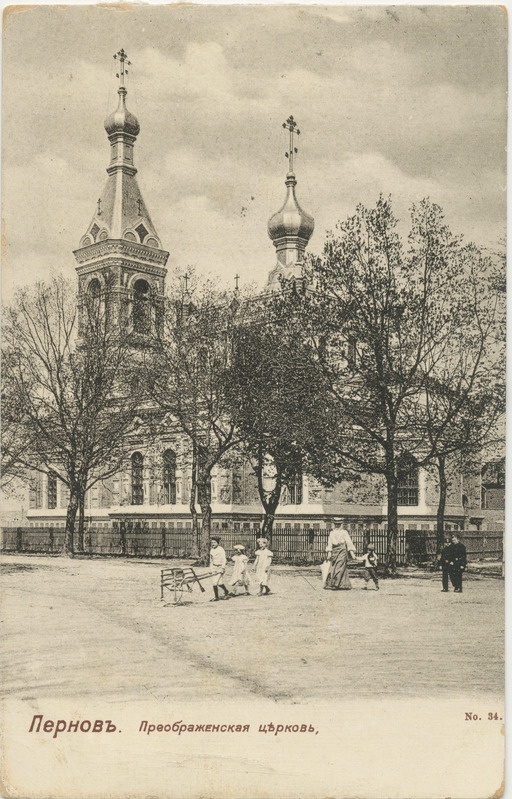 Foto. Fotopostkaart. Preobraženski kirik.