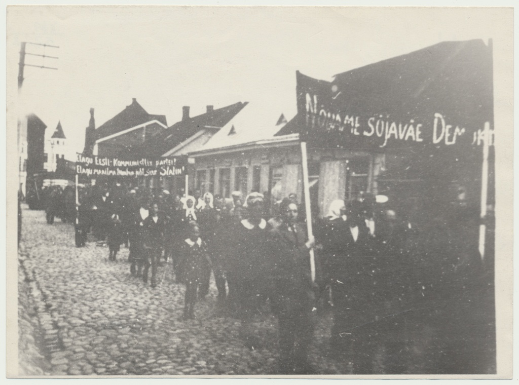 fotokoopia, Viljandi, Tartu tn, 13.07.1940 demonstratsioon