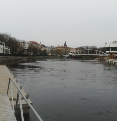 Tartu-Praaga vahel kurseeriv mootorlaev „Tasuja“ Emajõel. rephoto