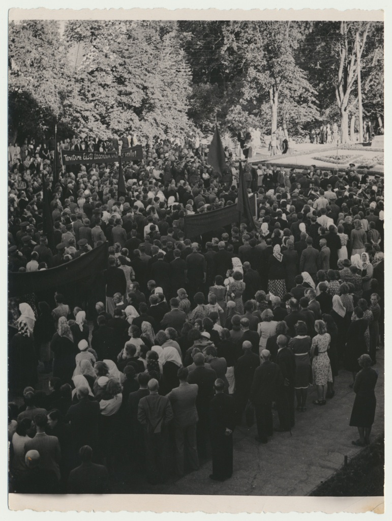 foto, Viljandi, Vabaduse plats, 18.07.1940 juubelimiiting