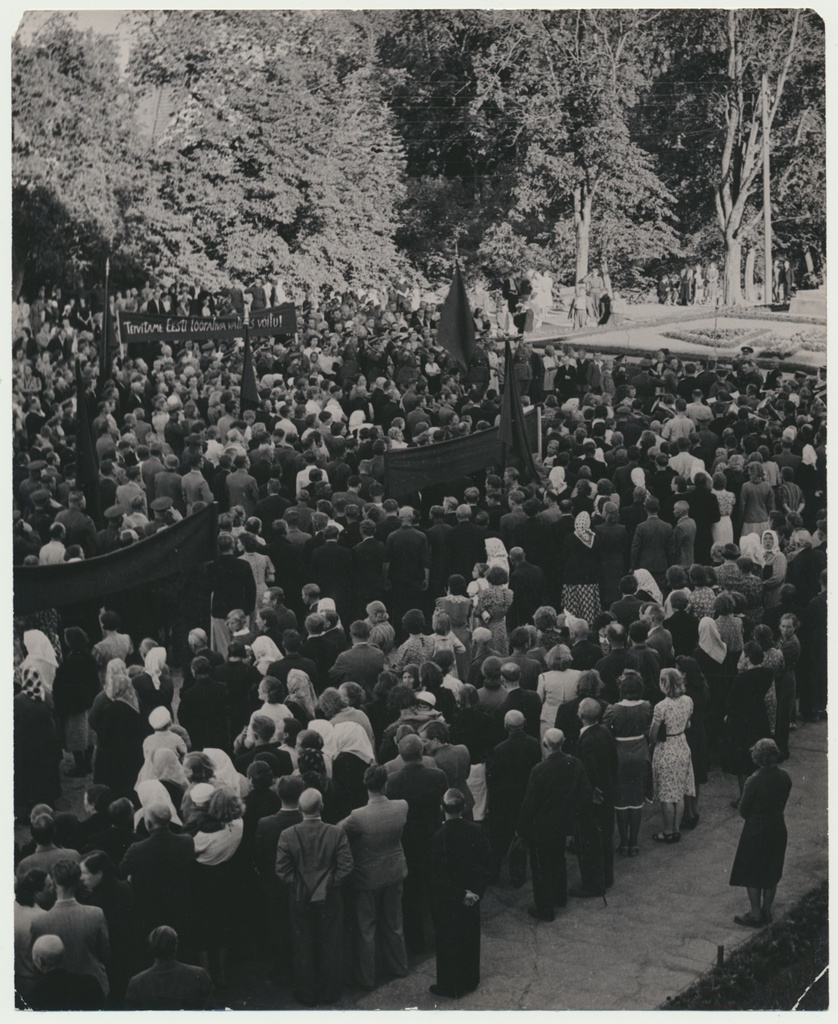 foto, Viljandi, Vabaduse plats, 18.07.1940 juubelimiiting