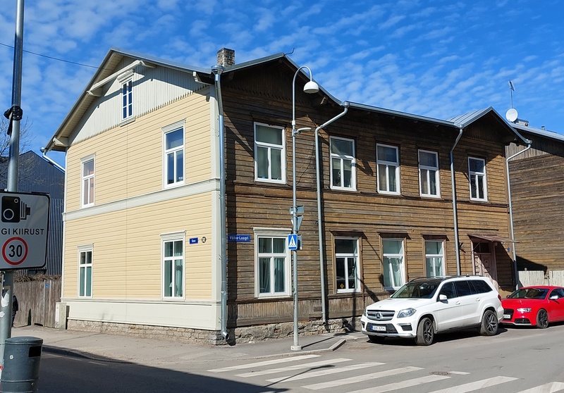 View of the building J. Nikonov Street 32. rephoto