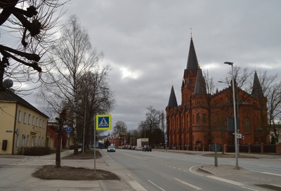 Narva tänava vaade Kalmistu tänava nurgalt Tartus rephoto