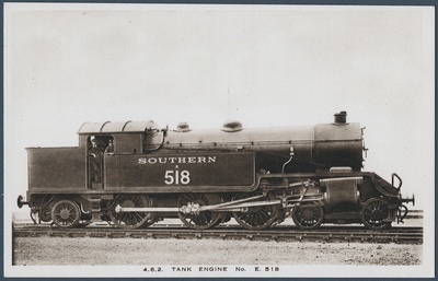 Southern Railway. Ånglok SR E 518.  duplicate photo