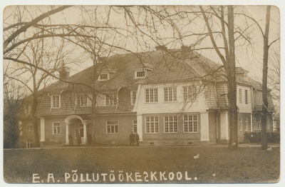 foto, Viljandimaa, Olustvere, Eesti Aleksandri Põllutöö Keskkool, u 1930, foto E. Kalm  duplicate photo