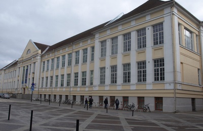 Tartu ülikooli loodusteaduste õppehoone, hilisem zooloogiamuuseum. Vaade hoonele. Arhitekt Otto Hoffmann rephoto