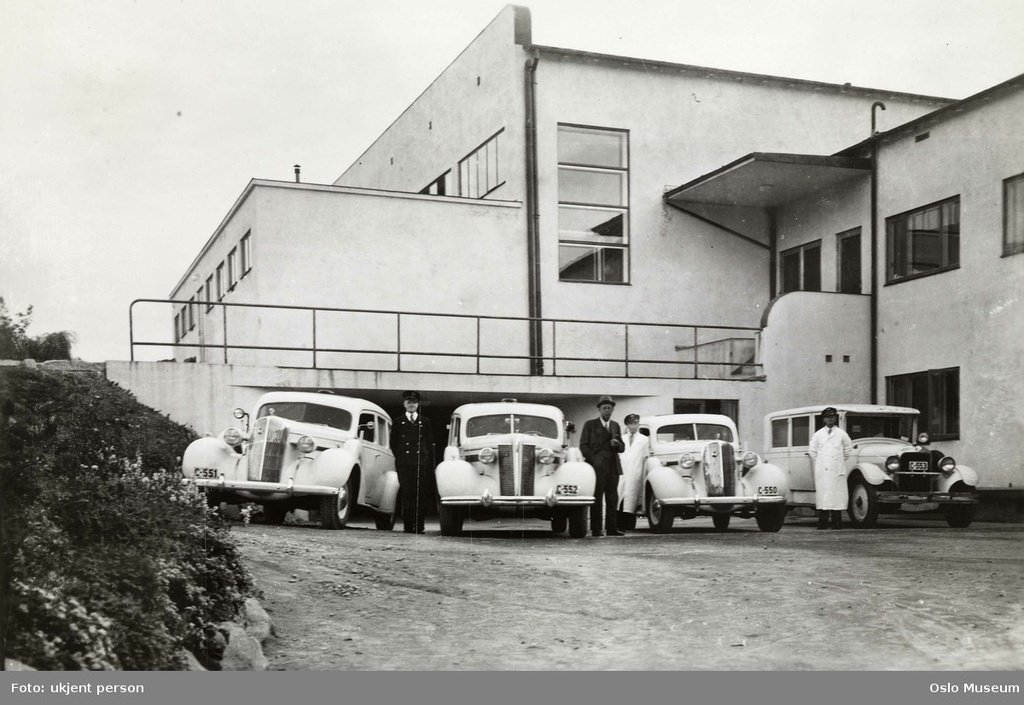Ambulanser ved Aker sykehus.
