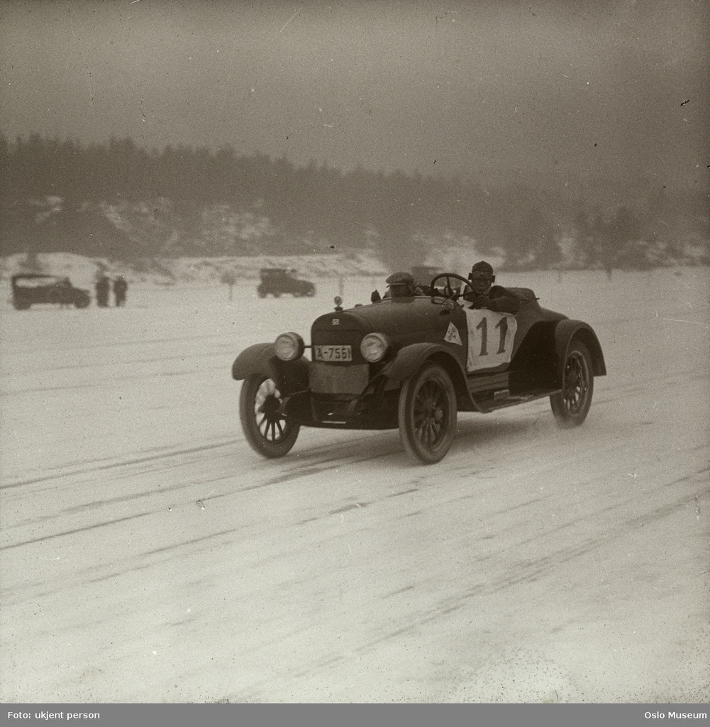 Billøp på Gjersjøen.