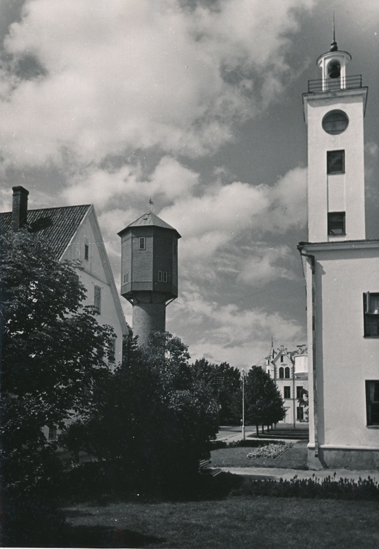 foto, Viljandi, raekoda, veetorn, 1960, foto A. Kiisla