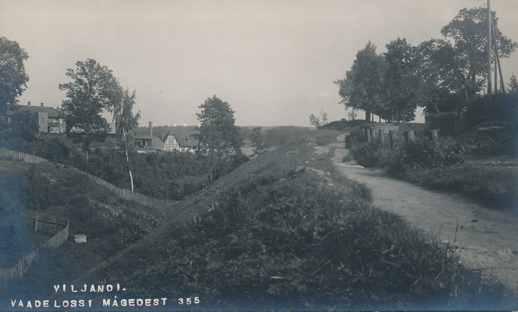 foto, Viljandi, lossimäed, I Kirsimägi, aida esine, aiad, u 1920, foto J. Riet