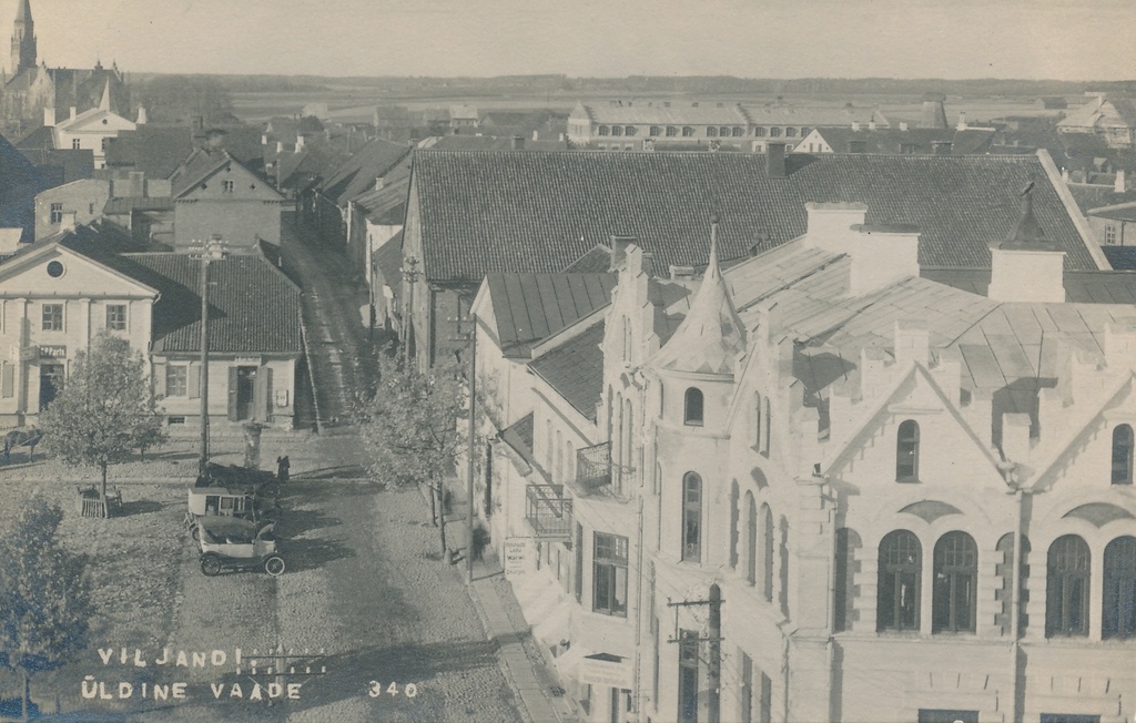 foto, Viljandi, vaade vanast veetornist Kauba tn poole u 1927, foto J. Riet