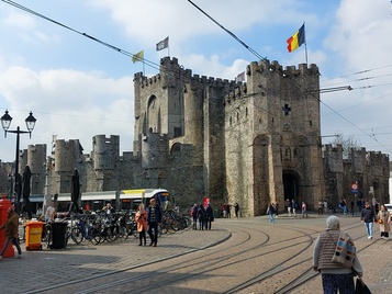 Postkaart: Gent, Le Chateau des Comtes rephoto