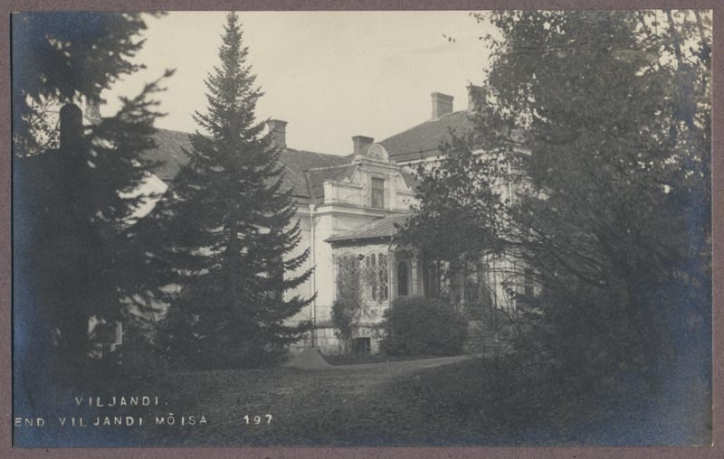 foto albumis, Viljandi mõis, peahoone (nn Uus loss), u 1910, foto J. Riet
