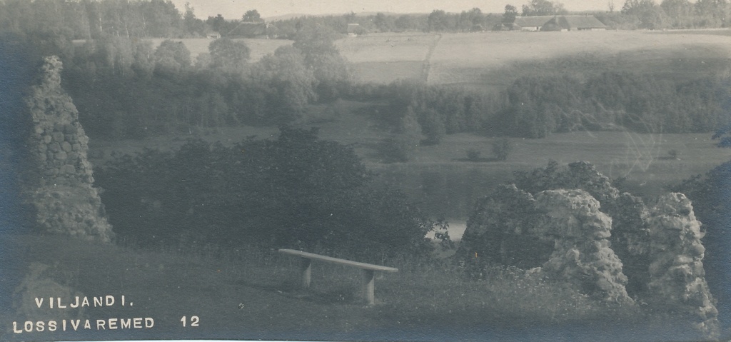 foto, Viljandi, lossimäed ja järve vastaskallas u 1910 F J.Riet