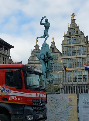 BRABO monument, Antwerp, Belgium rephoto