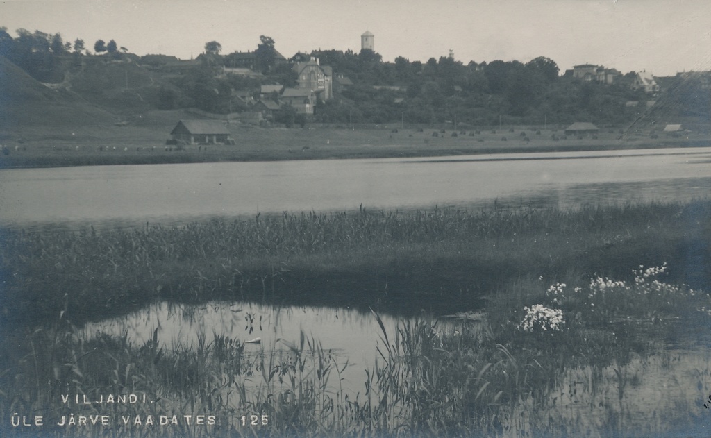 foto, Viljandi järv, linn, foto J.Riet, u 1915