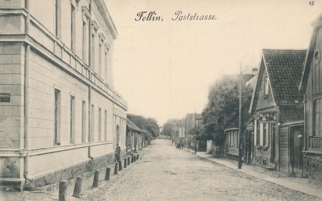 trükipostkaart, Viljandi, Posti tn algus u 1905