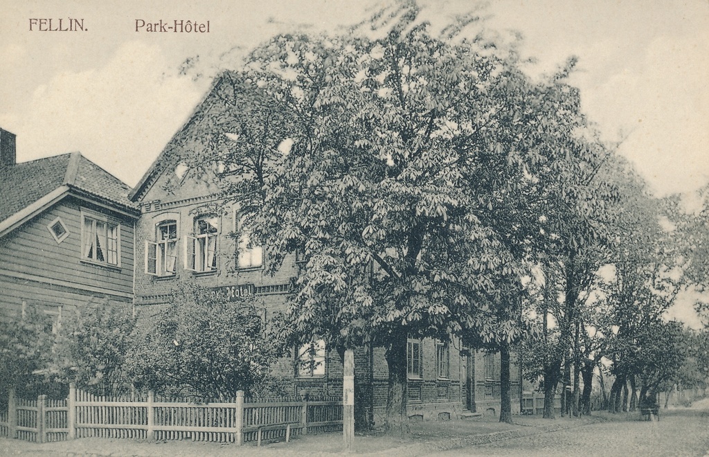 trükipostkaart, Viljandi, Lossi tn, Park - Hotel u 1905 F J.Riet