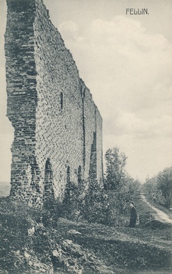 trükipostkaart, Viljandi, lossimäed, Suurmüür u 1905 F J.Riet  duplicate photo