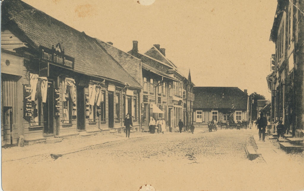 trükipostkaart, Viljandi, Lossi tn Oru ja Tartu tn vahel u 1905