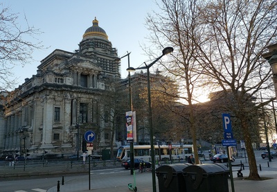 View of the Brussels Palace of Justice rephoto