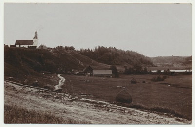 foto, Viljandimaa, Karksi ürgorg, veski, kirik, u 1910  duplicate photo