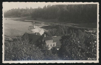 fotopostkaart, Karksi khk, Karksi org, Linnaveski, postitempel 29.07.1939, u 1938  similar photo