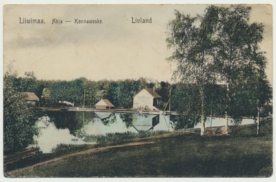 trükipostkaart, Abja v. Põlde küla, Konnaveski u 1909  duplicate photo
