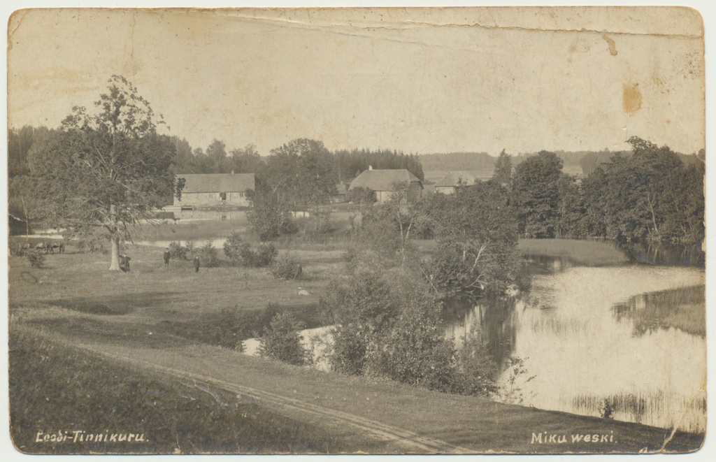 foto, Viljandimaa, Loodi-Tinnikuru, Tagamõisa küla, Miku veski, u 1920