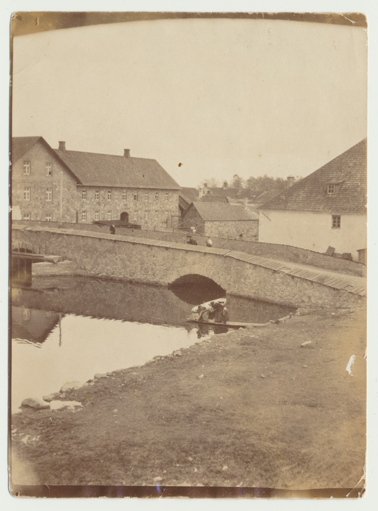 foto, Põltsamaa khk, Põltsamaa, jõgi, Kivisild, veski, u 1920