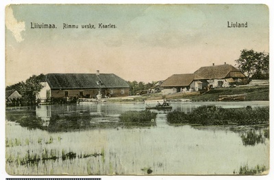 fotopostkaart, Halliste khk, Rimmu veski, koloreeritud  u 1915  duplicate photo