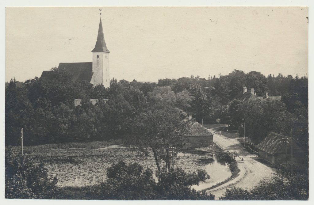 foto, Viljandimaa, Suure-Jaani, järv, kirik, vesiveski, 1922
