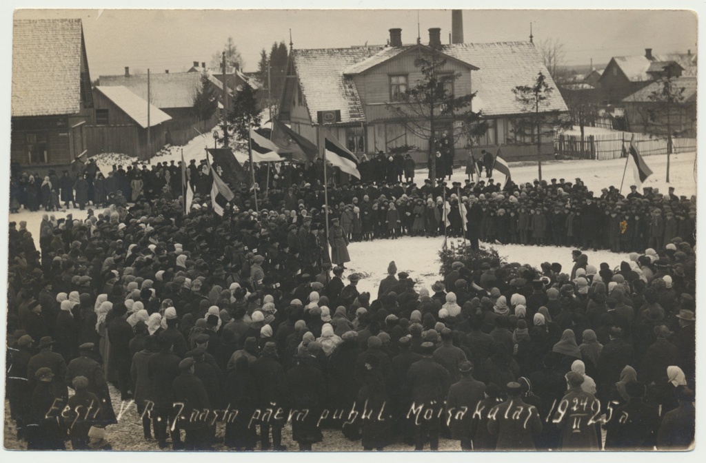 foto, Viljandimaa, Mõisaküla, miiting, 24.02.1925