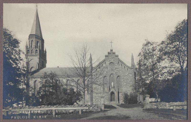 foto albumis, Viljandi, Pauluse kirik, u 1915, foto J. Riet