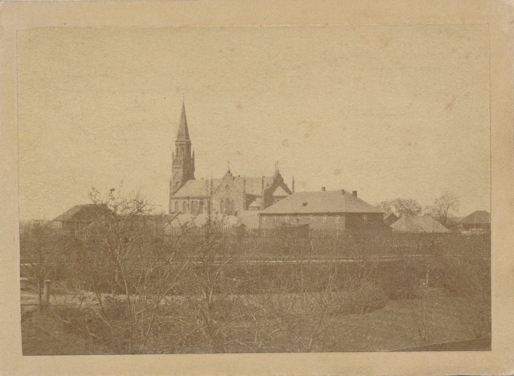 foto, Viljandi, Pauluse kirik, Klinke võõrastemaja, mõisa aed u 1885