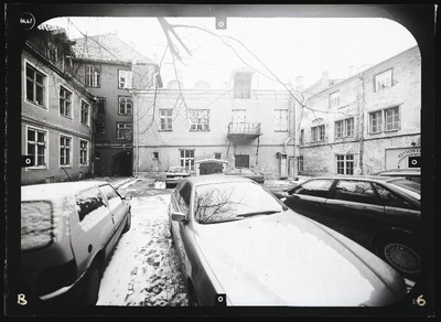 Tallinn, Vene tn 12. Vanalinna kvartal nr 29 (Katariina käik). Hoone B ja hoone A hoovifassaad. Fassaadide stereofotogramm-meetriline mõõdistamine.  similar photo