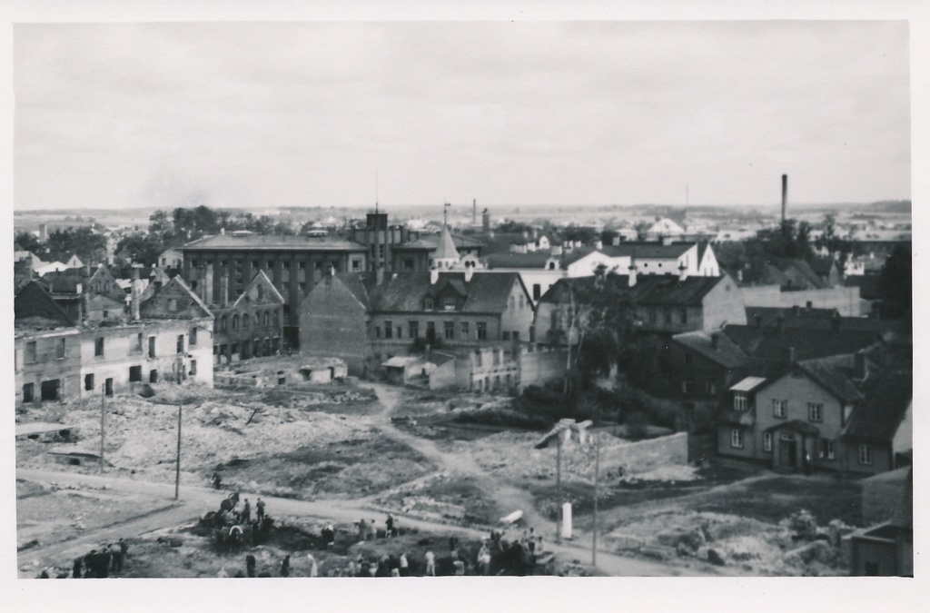foto, Viljandi, taastamistööd Oru tn, Linnaväljaku rajamine 8.06.1947 F: A. Kiisla