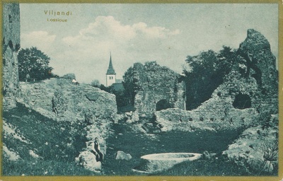 trükipostkaart, Viljandi, lossimäed - Kaevumägi u 1923  duplicate photo
