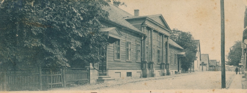 trükipostkaart, Viljandi, Posti tn, kasiino, nr. 15-19 majad u 1905