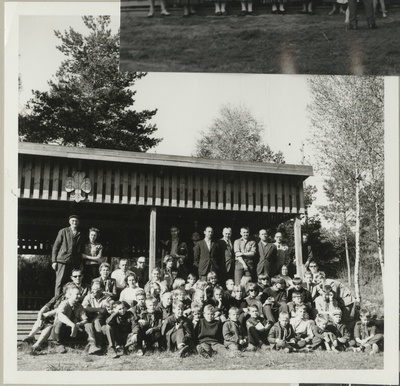 Skaudid ja skaudijuhid Göteborgi skautide vabaõhupiirkonnas Koitjärvel, grupifoto  similar photo