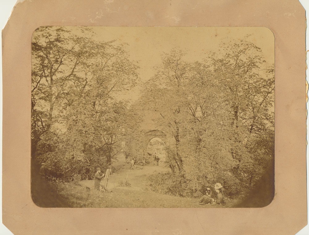 foto papil, Viljandi, Kaevumägi, arheoloogilised väljakaevamised, 1878/1879 foto T. John