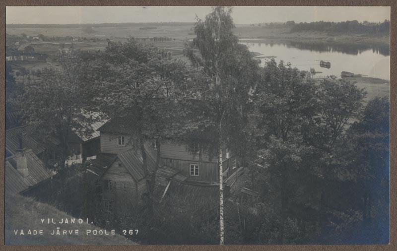 foto albumis, Viljandi, II Kirsimägi Viiratsi poolt, järv, u 1915, foto J. Riet