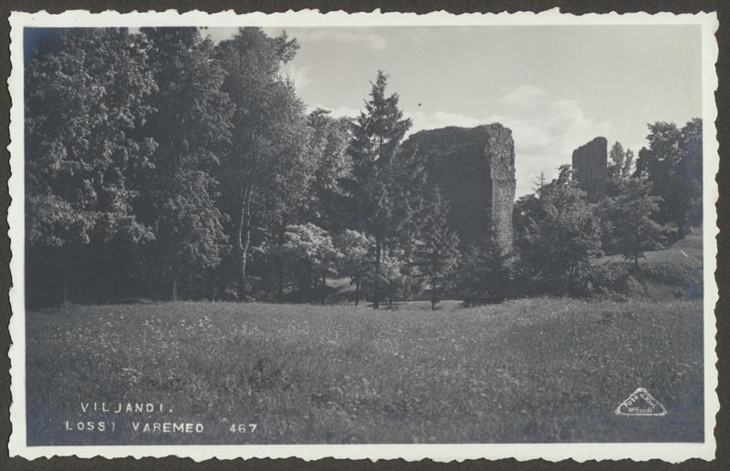 foto albumis, Viljandi, lossimäed, Kaevumägi II Kirsimäelt, u 1930, foto J. Riet