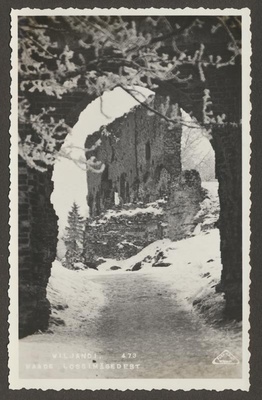foto albumis, Viljandi, lossimäed, värav, Suurmüür, talv, u 1930, foto J. Riet  similar photo
