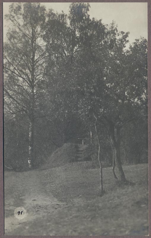foto albumis, Viljandi, lossimäed, järvepoolne alumine osa?, u 1920, foto J. Riet